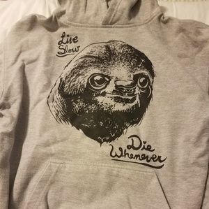 Sloth hoodie size women's medium EUC